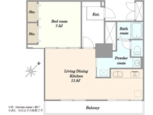 【東京都/品川区上大崎】マンション雅叙苑 2号棟 間取り図