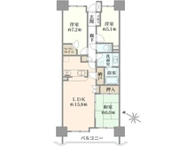 【埼玉県/ふじみ野市ふじみ野】パークサイド・コートふじみ野 間取り図