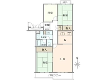 【東京都/板橋区赤塚新町】光が丘パークタウンゆりの木通り北住宅 6号棟 間取り図