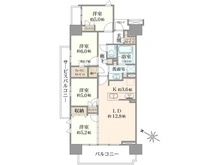 【埼玉県/志木市本町】プラウドシティ志木本町 パークフロントコート 間取り図