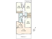 【埼玉県/富士見市大字針ケ谷】ヴィルヌーブみずほ台 間取り図
