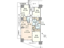 【埼玉県/志木市幸町】プラウド志木 間取り図