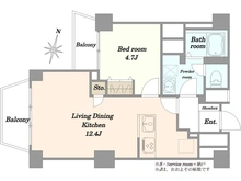 【東京都/大田区石川町】東急ドエル・アルス石川台B棟  間取り図