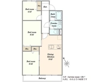 【神奈川県/川崎市中原区上丸子天神町】ニュー玉川マンション 間取り図