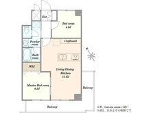 【神奈川県/横浜市神奈川区六角橋】NICアーバンハイム白楽 間取り図