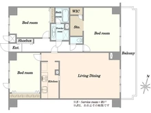 【神奈川県/横浜市南区蒔田町】ワコーレロイヤルヒルズ横浜蒔田 間取り図