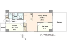 【神奈川県/横浜市港北区高田西】綱島ダイヤモンドマンション 間取り図