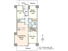 【神奈川県/川崎市中原区丸子通】新丸子パーク・ホームズ 間取り図