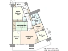 【神奈川県/川崎市高津区久本】メイフェアパークス溝の口 C棟 間取り図