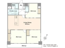 【神奈川県/川崎市川崎区貝塚】ライオンズマンション川崎貝塚 間取り図