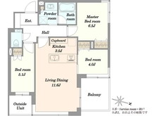 【神奈川県/川崎市高津区久本】ロイヤルシーズン溝の口VIDA 間取り図