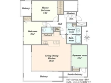 【神奈川県/川崎市高津区久本】ロイヤルシーズン溝の口CASA 間取り図
