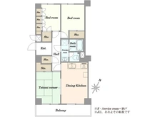 【神奈川県/川崎市中原区宮内】日商岩井武蔵小杉マンション 間取り図