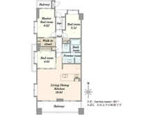 【神奈川県/川崎市中原区下新城】武蔵新城デュープレックス 間取り図