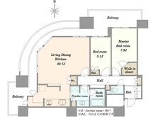 【神奈川県/川崎市中原区新丸子東】パークシティ武蔵小杉ステーションフォレストタワー 間取り図