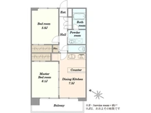 【東京都/大田区田園調布南】中銀田園調布マンシオン 間取り図