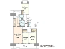 【神奈川県/横浜市都筑区北山田】ヒルトップコートきらめきの街1番館 間取り図