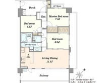 【神奈川県/川崎市中原区市ノ坪】ラヴィドール元住吉 間取り図