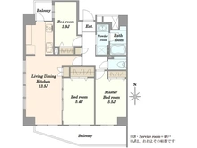 【神奈川県/川崎市中原区丸子通】新丸子パーク・ホームズ 間取り図