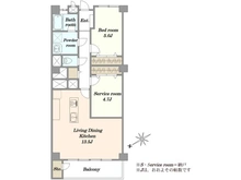 【神奈川県/川崎市中原区木月住吉町】元住吉マンション 間取り図
