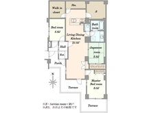 【神奈川県/川崎市高津区新作】ユニテ梶ヶ谷テラス 間取り図