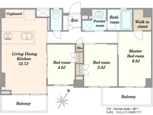 【神奈川県/横浜市神奈川区大口通】セルアージュ横濱大口 LesII 間取り図