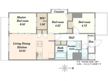 【神奈川県/川崎市中原区小杉町】武蔵小杉マンション 間取り図