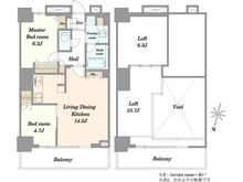 【神奈川県/川崎市中原区中丸子】THE KOSUGI TOWER 間取り図