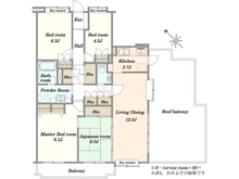 【神奈川県/川崎市高津区末長】プリンスハイツ梶ヶ谷  間取り図