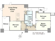 【神奈川県/川崎市多摩区登戸】アトラスタワー向ヶ丘遊園 間取り図