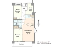 【神奈川県/横浜市港北区樽町】大倉山北パーク・ホームズ弐番館 間取り図