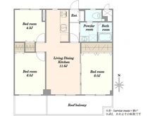 【神奈川県/横浜市鶴見区矢向】エンゼルハイム尻手第5 間取り図