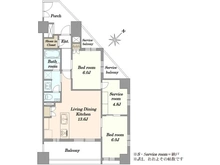 【神奈川県/横浜市神奈川区青木町】セルアージュ横濱カレイド 間取り図