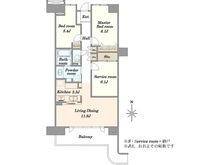 【神奈川県/川崎市幸区塚越】フェアロージュ・ガーデンズ川崎 間取り図