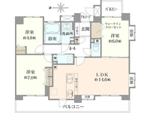 【東京都/東村山市富士見町】ヴィラージュヴェール8番館 間取り図