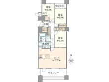 【東京都/国立市富士見台】グランソシエ国立ウエストウイング 間取り図
