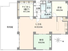【兵庫県/西宮市苦楽園五番町】進和苦楽園アーバンライフ B棟 間取り図