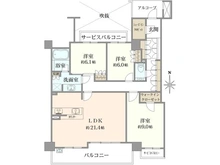 【兵庫県/芦屋市翠ケ丘町】ブランズ芦屋翠ヶ丘 間取り図