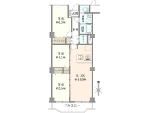 【兵庫県/芦屋市東山町】ローズハイツ芦屋 間取り図