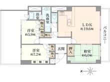 【兵庫県/芦屋市東芦屋町】ラフィーヌ芦屋 間取り図