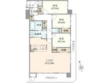 【兵庫県/神戸市東灘区深江南町】コスモ芦屋川シーサイドテラス 間取り図