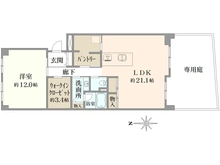 【兵庫県/芦屋市翠ケ丘町】パークハイム芦屋翠ヶ丘町壱九番地 間取り図