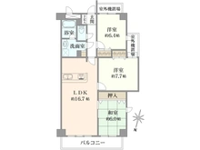 【兵庫県/神戸市東灘区魚崎南町】プレジール魚崎 間取り図