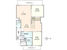 【兵庫県/神戸市東灘区本庄町】コスモ芦屋川西 間取り図