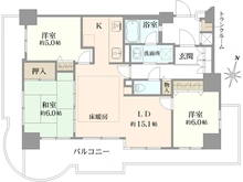【兵庫県/神戸市灘区城内通】ワコーレアーバンアベニュー灘 間取り図