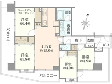 【東京都/足立区伊興】ライオンズガーデンテラス竹の塚 間取り図