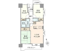 【東京都/足立区東和】北綾瀬パーク・ホームズ 間取り図