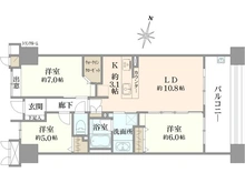 【東京都/荒川区南千住】トキアスデライト・ウイング 間取り図
