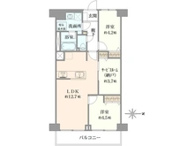 【東京都/足立区江北】西新井スカイハイツ B棟 間取り図