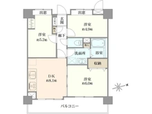 【東京都/足立区六月】レクセルマンション西新井 間取り図
